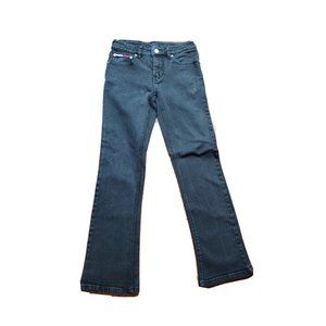 Tommy Hilfiger black jeans denim womens juniors  size 1x28 big logo bootcut